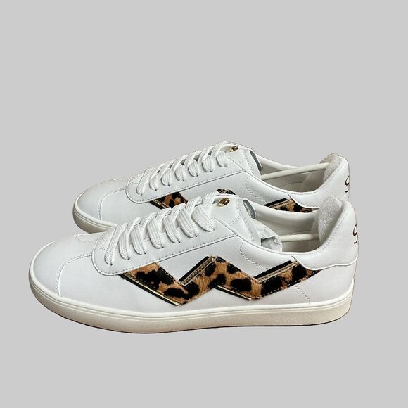 Stuart Weitzman Shoes - Stuart Weitzman white/animal print Daryl sneakers, size 9, NEW IN BOX!